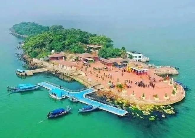 Kalijai Temple, on its own small island