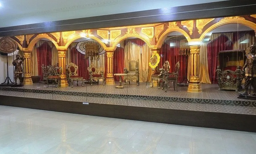 A royal court diorama exhibit